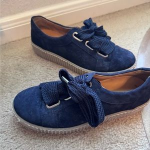 Blue suede Garbor tennis shoes  - size 7.5